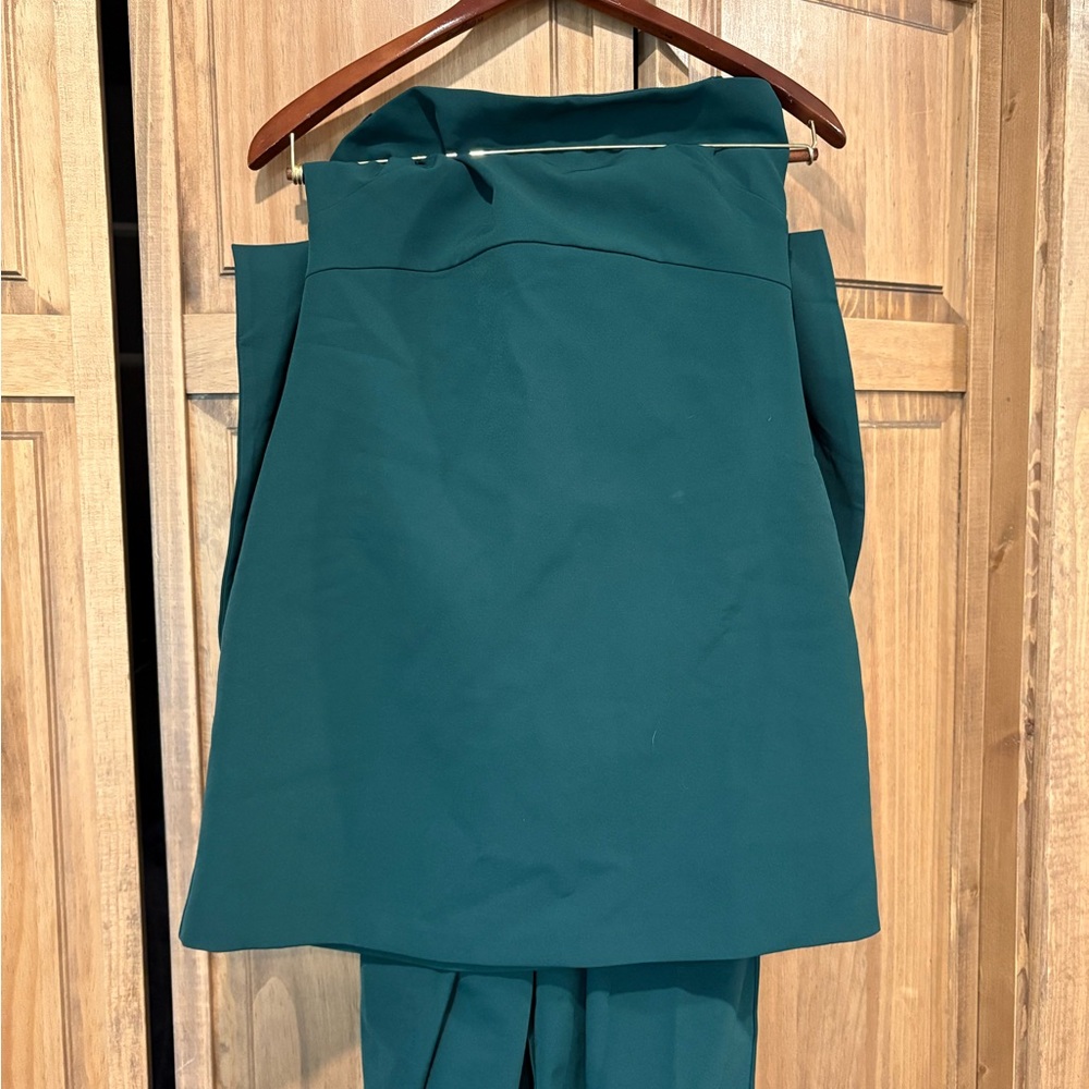 Ever New Green Strapless A-Line Mini Dress Work